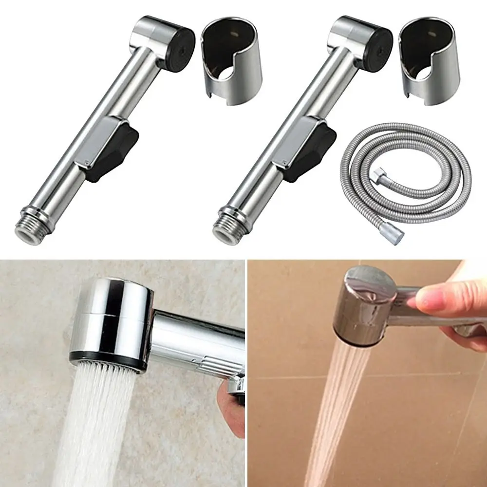 Adjustable Bathroom Hose Stainless Steel Toilet Douche Bidet Shower Head Handheld Hose Spray Muslim Shattaf Sprayer Kit