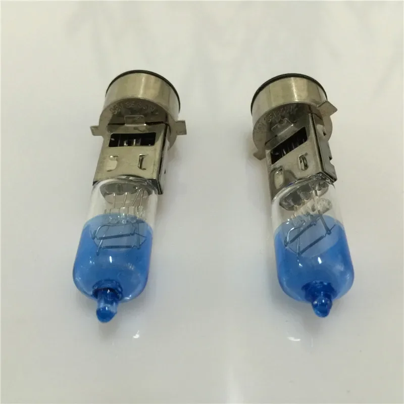 5pcs For electric car accessories 12V hernia blue light bulb 56V high-low feet double claw claw with plate super bright