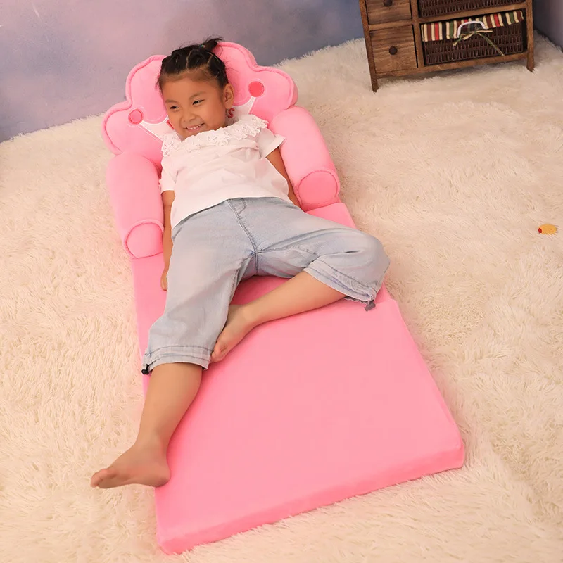 Cute cartoon children\'s reading seat lazy small sofa boy girl princess baby can sleep tatami folding