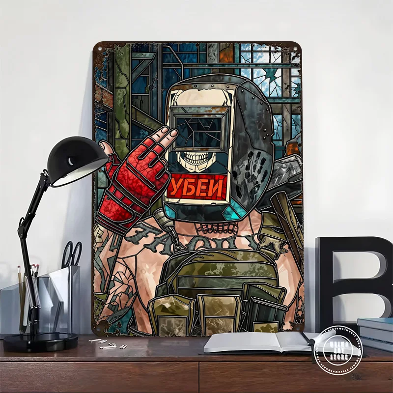 Escape From Tarkov: Tagilla 3D Printed Texture Poster Personalized Wall Art Retro Metal Tin Signs for Desk Decor Room Wand Deko