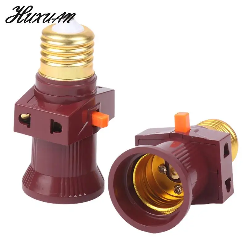 E27 Double Screw Multi-purpose Socket Switch Lamp Holder US / EU Plug Socket Lamp Base Lighting Accessories 110V-240V