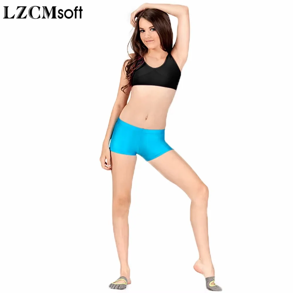 

LZCMsoft/женские танцевальные шорты с низкой талией для девочек, командная одежда, классные штаны, детское нижнее белье для выступлений, детские трусики для тренировок