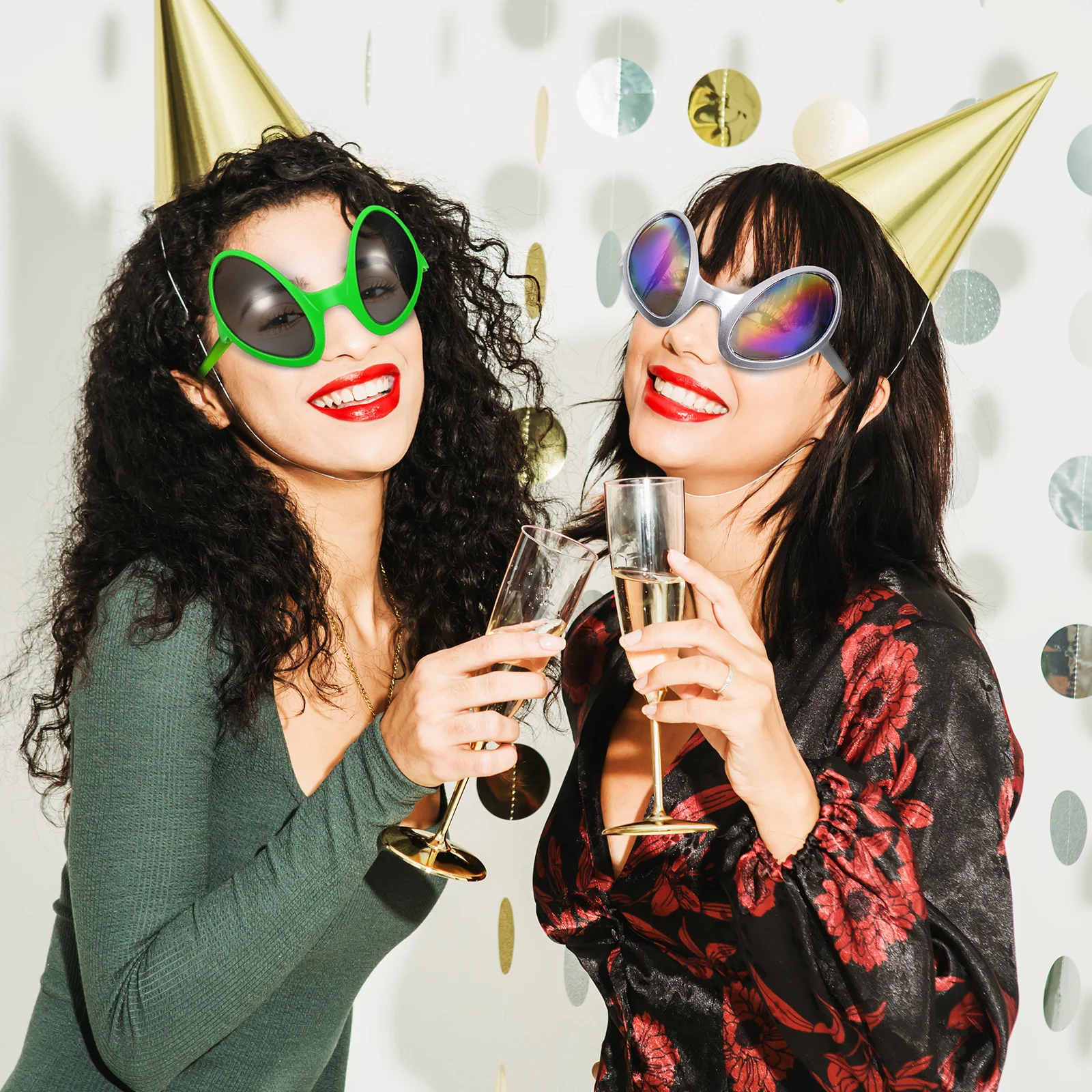 

4 pcs Funny Glasses Party Props Costume Eyeglasses Decorative Sunglasses Cosplay Festival Stage Universal Fit Men Women Teens