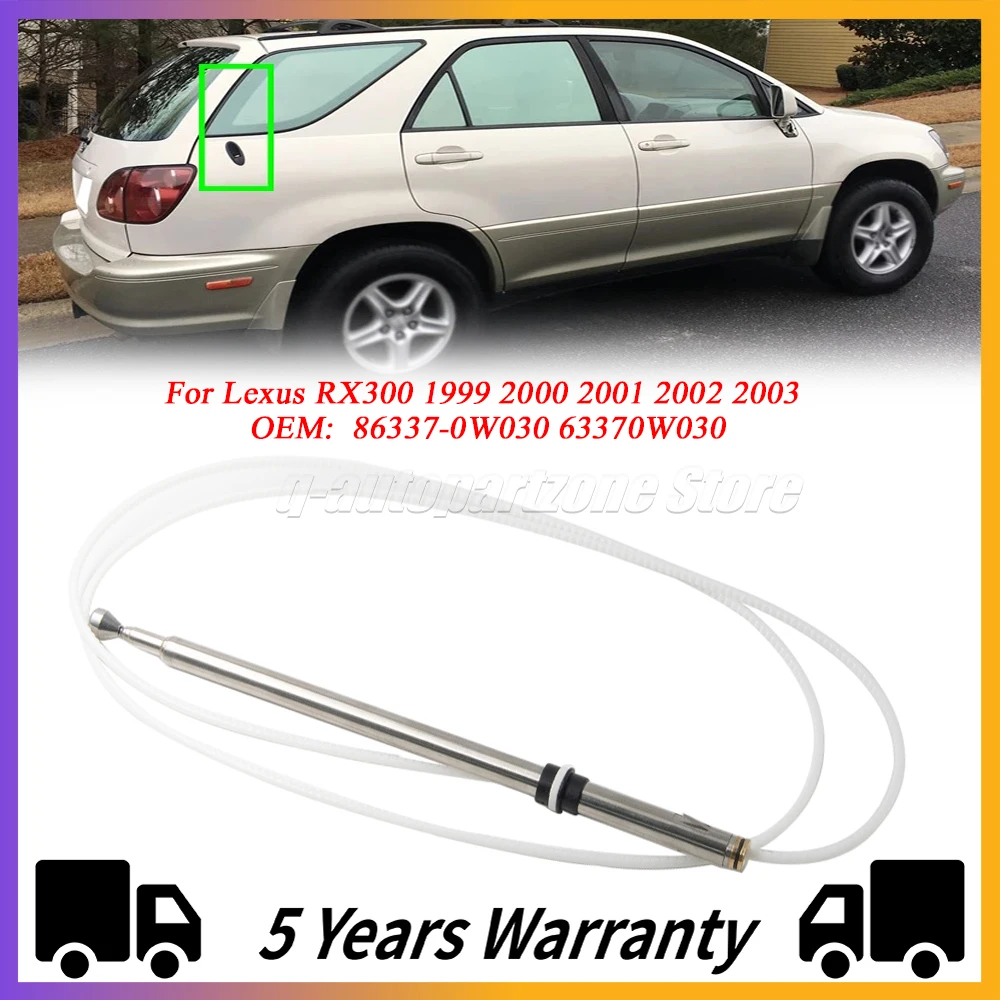 For Lexus RX300 1999 2000 2001 2002 2003 Power Antenna Mast Stainless Replacement 86337-0W030 63370W030 Stainelss Steel