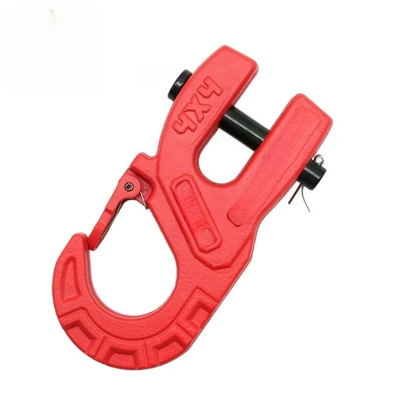 8 Ton Universal Winch Snatch Block Tow Strap with Safety Hook & Rope, Carbon Steel Electric Recovery Pulley for Car Truck