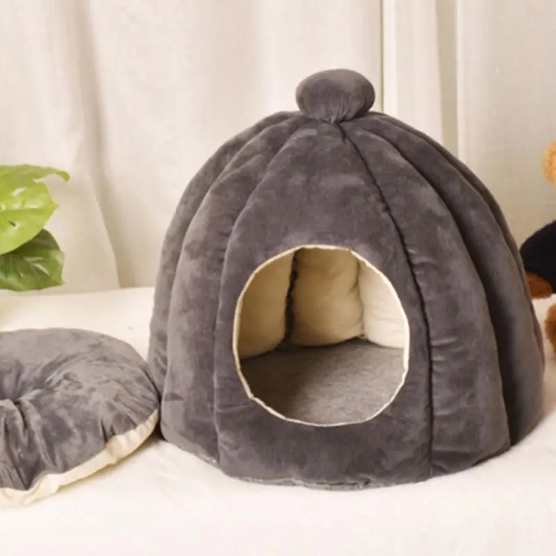 Cat Tent Bed Slip Resistant Self Warming Tent Bed With Ultra Soft Washable Cushion Cat Accessories Ideal For Kittens & Small Dog