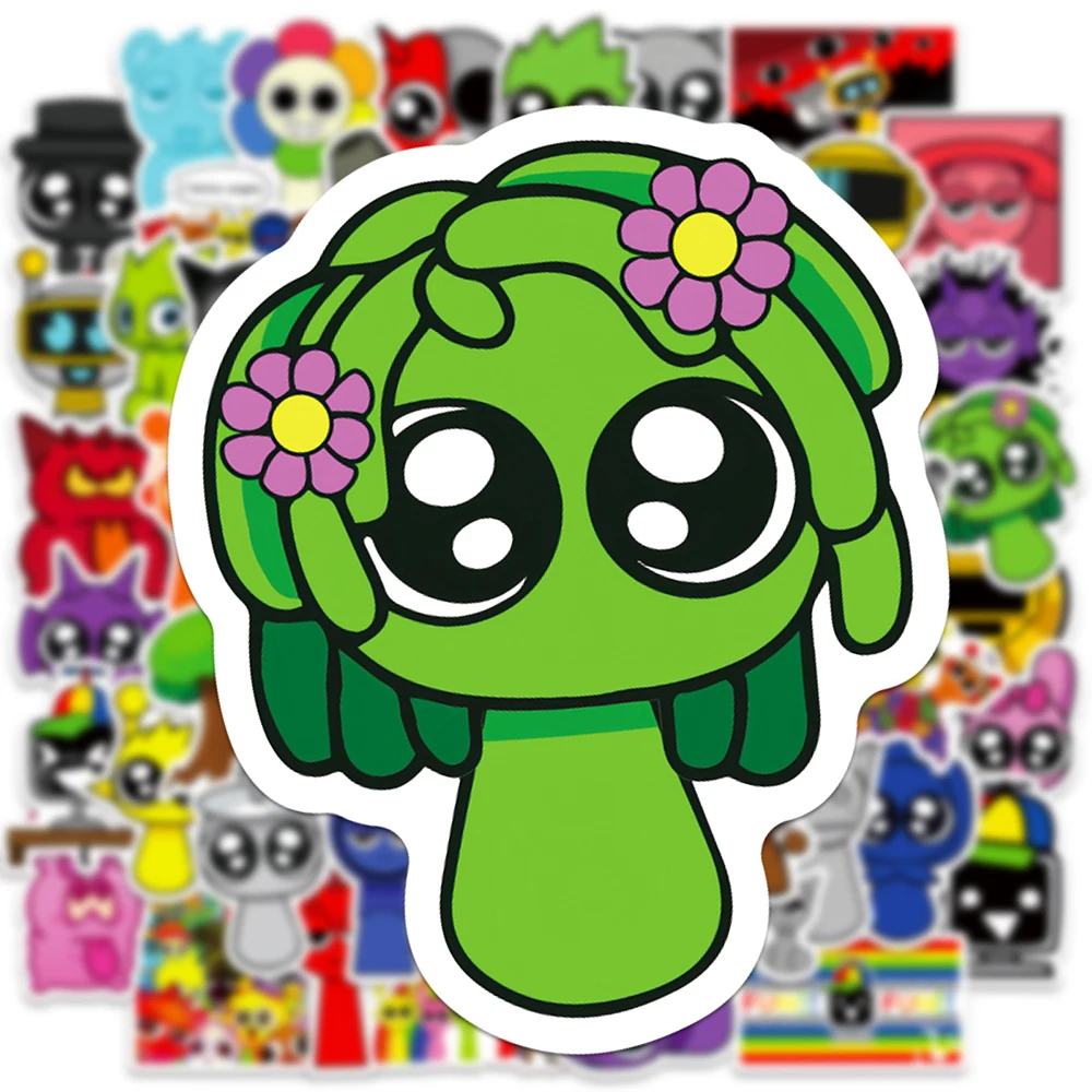 10/30/60 Uds Kawaii Incredibox Sprunki pegatinas de dibujos animados juego de música calcomanías DIY maleta portátil cuaderno divertido pegatina de Graffiti juguete