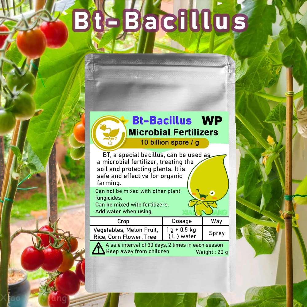 20g Bt-Bacillus Microbial Agent Fertilizer For Organic Farming Vegetables & Crops Protect Plants Safely Regulates The Soil