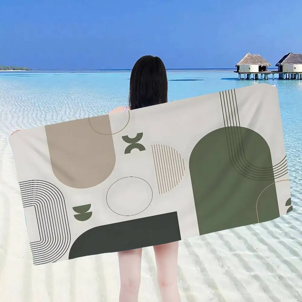 Minimalist Abstract LineS Microfiber Beach Towel Absorbent Quick dry Soft Yoga Swimming Resort Mountain Climbing Towel