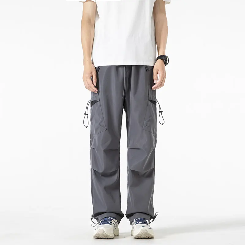 Sport Lange Hosen Frühling Herbst Männer Lose Atmungsaktivem Multi-tasche Einfarbig Sport Hosen Laufen Lässige Sport Hosen