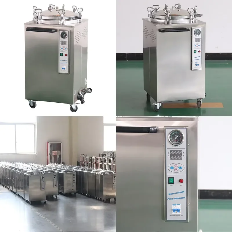 for Veterinary Hospital Autoclave 35L-150L Vertical Pressure Steam Sterilizer Equipment for Dog Diagnostic Clinics