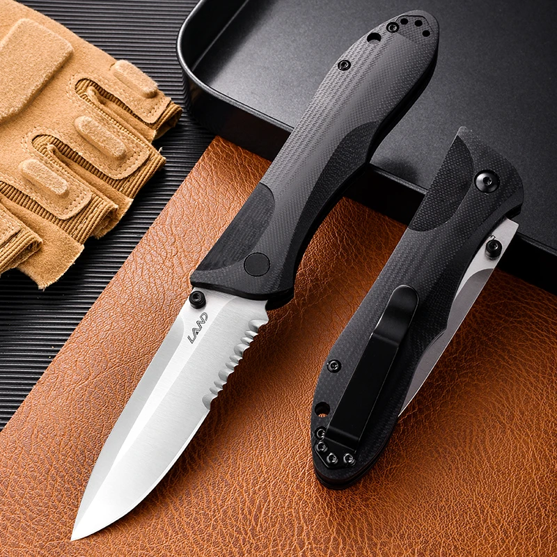 LAND LK01 VG10 Pocket Folding Knife Survival Outdoor Camping Hunting Tactical Tourist Knives EDC Jackknife AmBi Structure