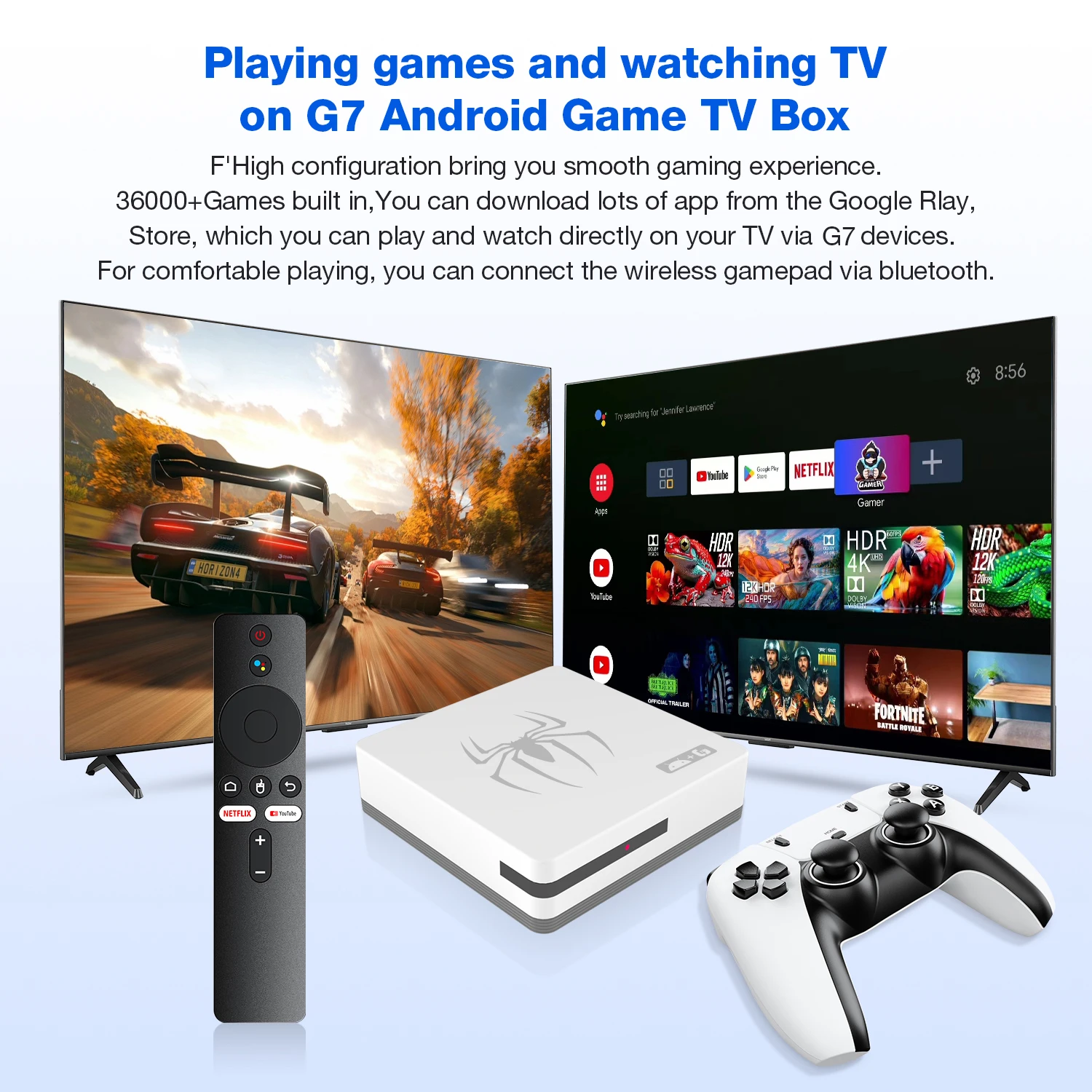 NUEVAS consolas de videojuegos G7 8K 3D 64GB 2,4G controlador inalámbrico android 14 consola de juegos clásica Retro más de 25000 juegos
