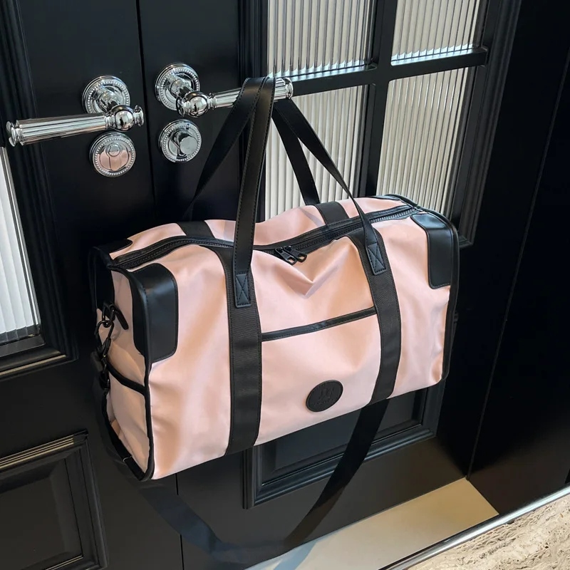 

Большая вместительная спортивная сумка из ткани Окс, водонепроницаемая дорожная сумка через плечо для поездок и прогулок, с отделением для мокрых и сухих вещей