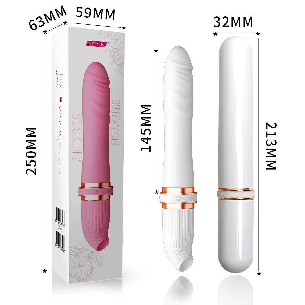 Consolador telescópico de punto G para mujer, vibrador de conejo, doble vibración, silicona, Vagina femenina, clítoris, masajeador Anal, juguetes para mayores de 18 años