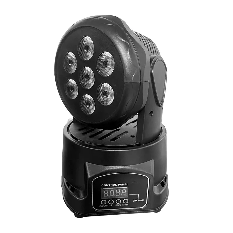 7 balançando a cabeça tingida Pa luzes Barra KTV girando LED luzes coloridas Sete luzes de cabeça balançando de 10 watts