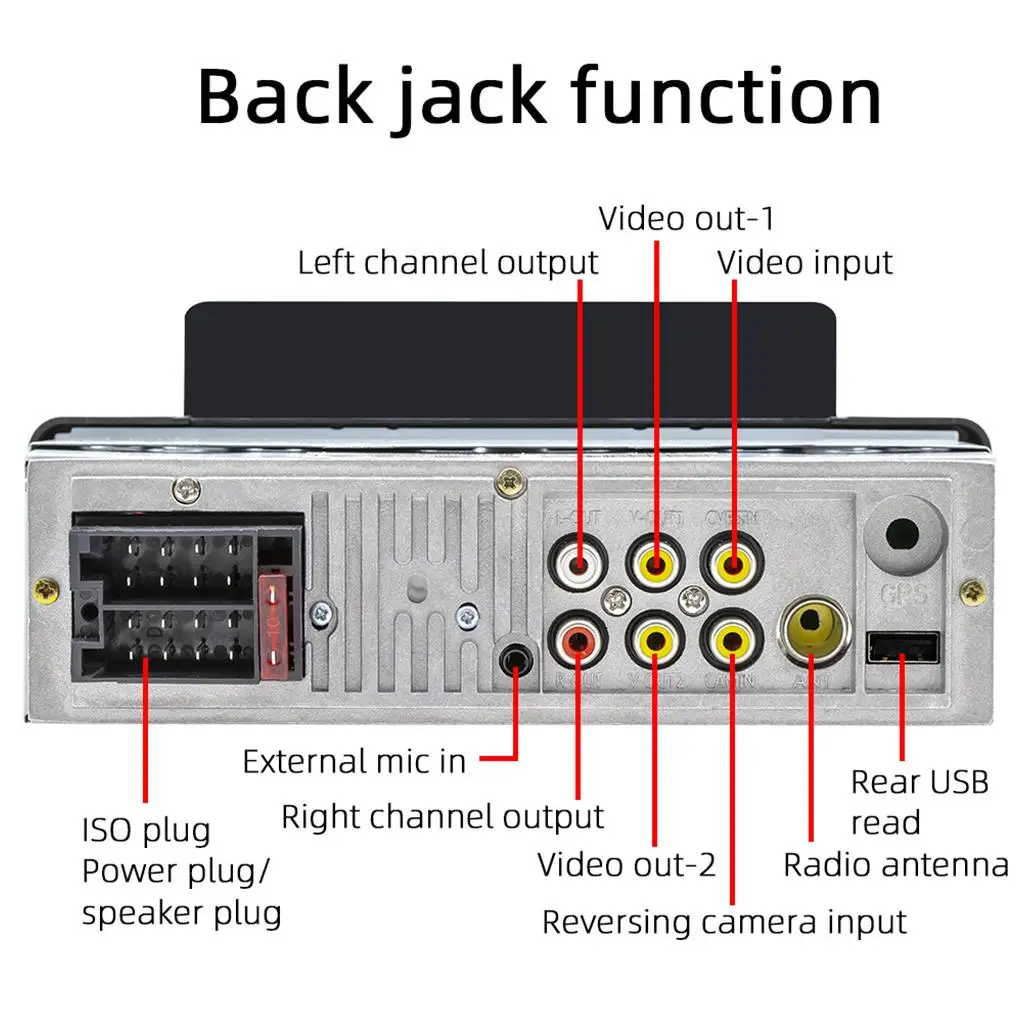 Po jednom DIN 5 palec bluetooth-compatible 5.1 auto MP5 hráč výroba dopravní prostředek rádio zrcadlo objímka automobilové multimediální