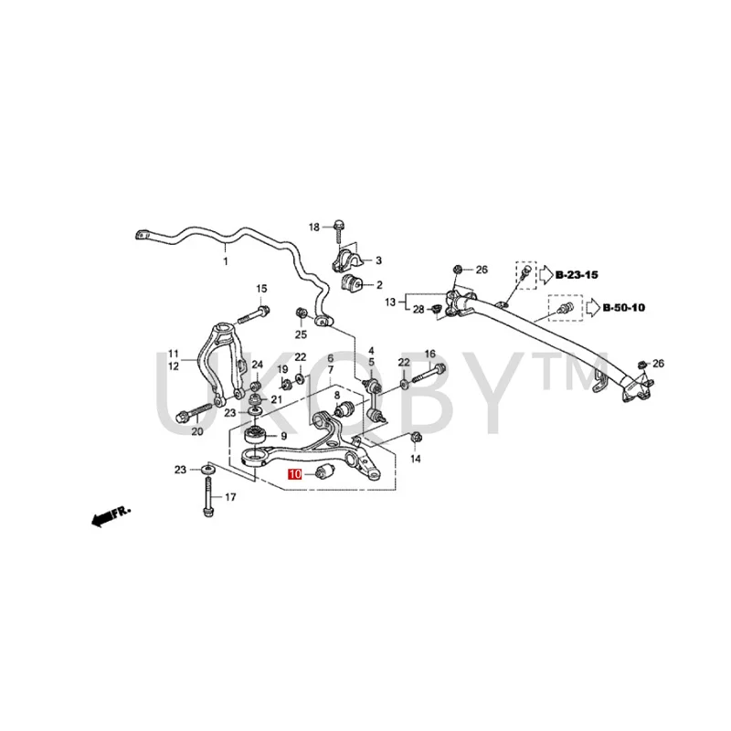 51810SDAA01 Suitable for Ho nd a Accord Suspension rubber sleeve under the shock absorber fork bushing