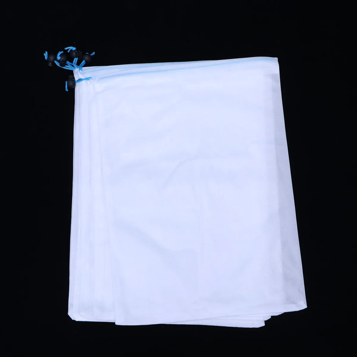 

5 Pcs Vegetable Mesh Bag Storage Tote Net Laundry Jewelry Blue Drawstring Pounch