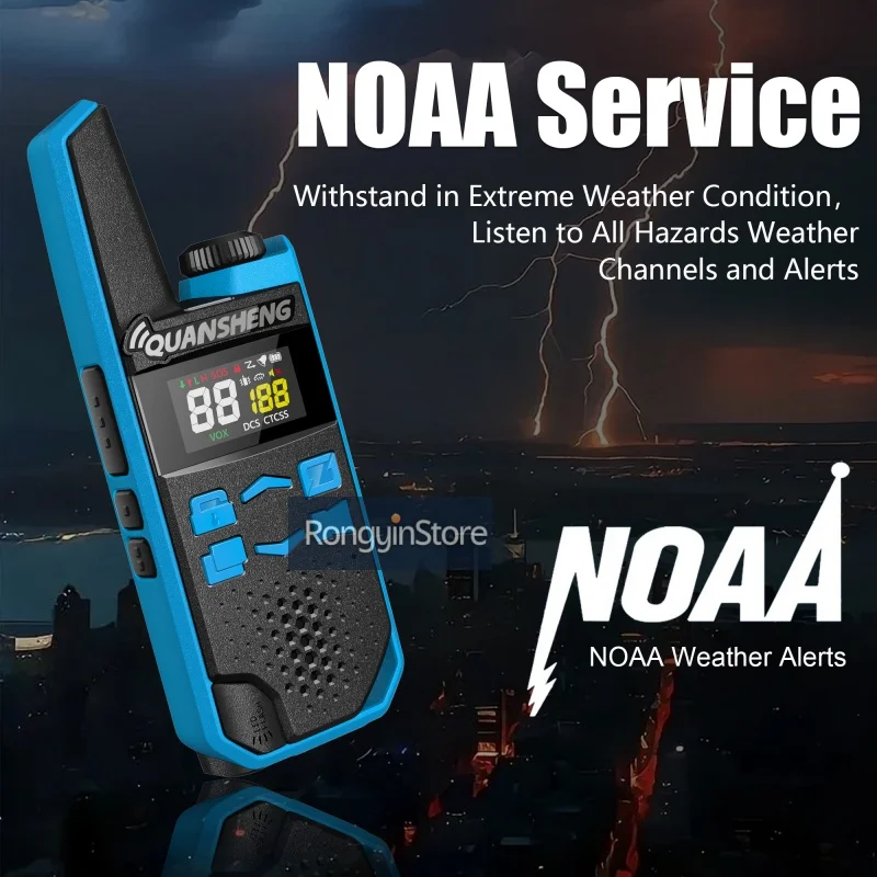 2PCS Quansheng TG-FR1 Walkie Talkie PMR446 FRS 2Version License Free USB-c Charging Flashligh HD Color Display Two Way Ham Radio