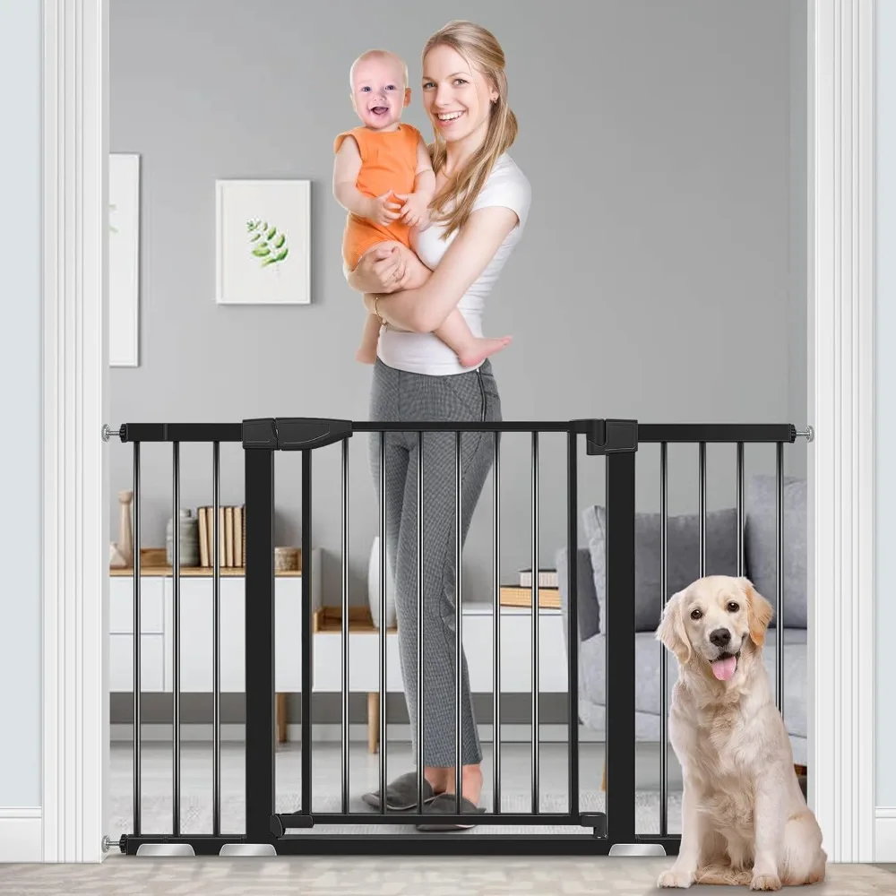 

Baby Gate for Doorways and Stairs, 51.5" Auto Close Safety Baby Gate for Kids and Pets, Extra Wide Child Gate Dog Gates for