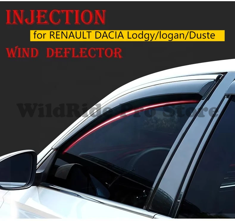 Car Window Visor Wind Deflector for RENAULT DACIA LODGY 2016 Rain Guard Sun Side Door Vent Visor Weather Shield