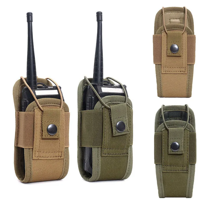 1PC Tactical Molle Radio Walkie Talkie Pouch Waist Bag Holder Pocket Portable Interphone Holster Carry Bag for Hunting Camping