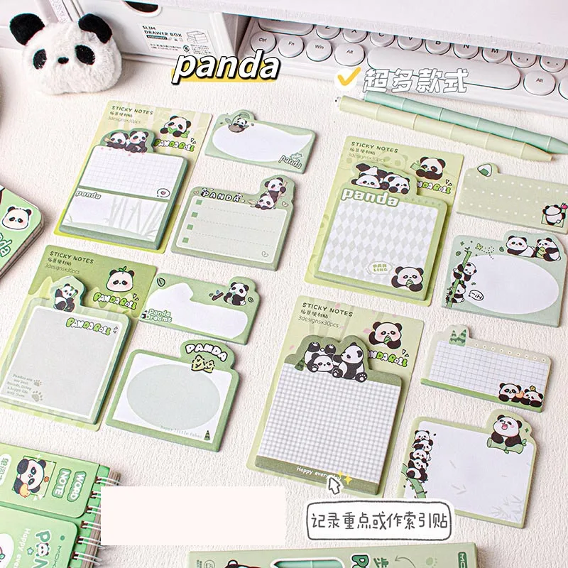 24pcs/lot Cartoon Panda Capybara Memo Pad Cute Sticky Note Stationery Label Notepad Planner Sticker Post School Supplies
