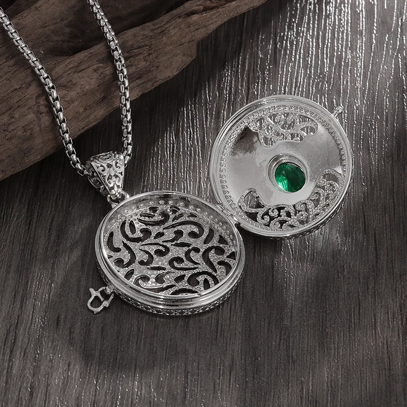 Antique Silver Aromatherapy Essential Oil Diffuser Necklace High Quality Copper Pendant Beautiful Jewelry Gifts For Women