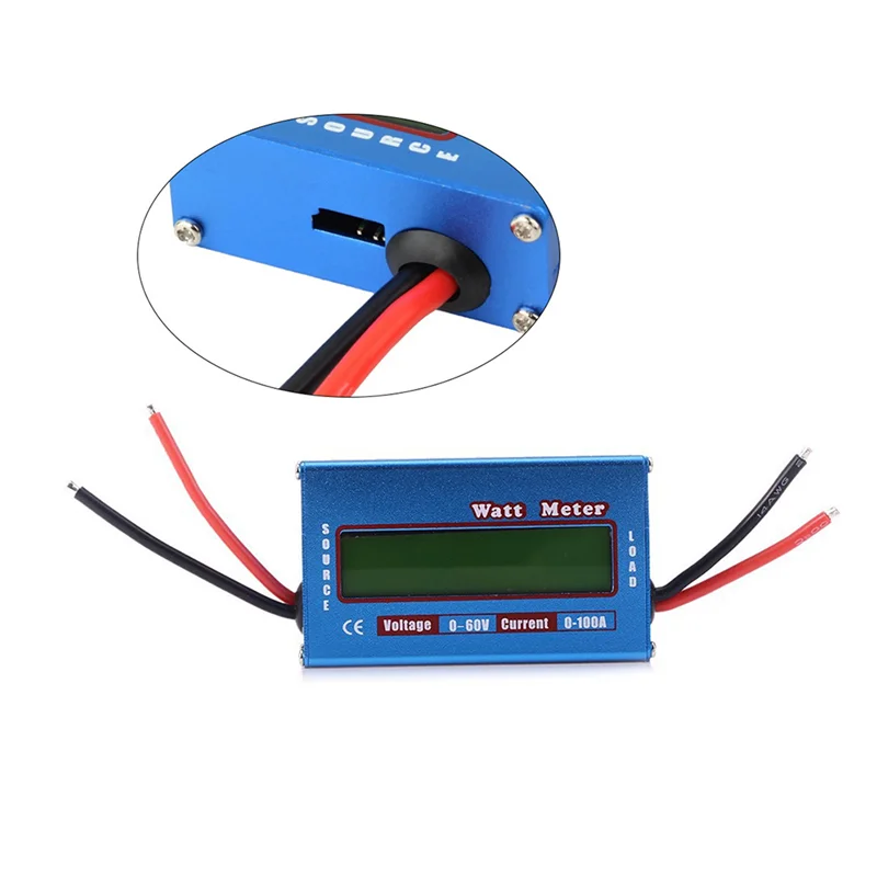 

AUAU-DC 60V 100A WATT Meter Power Analyser Solar Wind Analyzer LCD Digital Current Energy Meter DC Power Analyser 1 Pcs