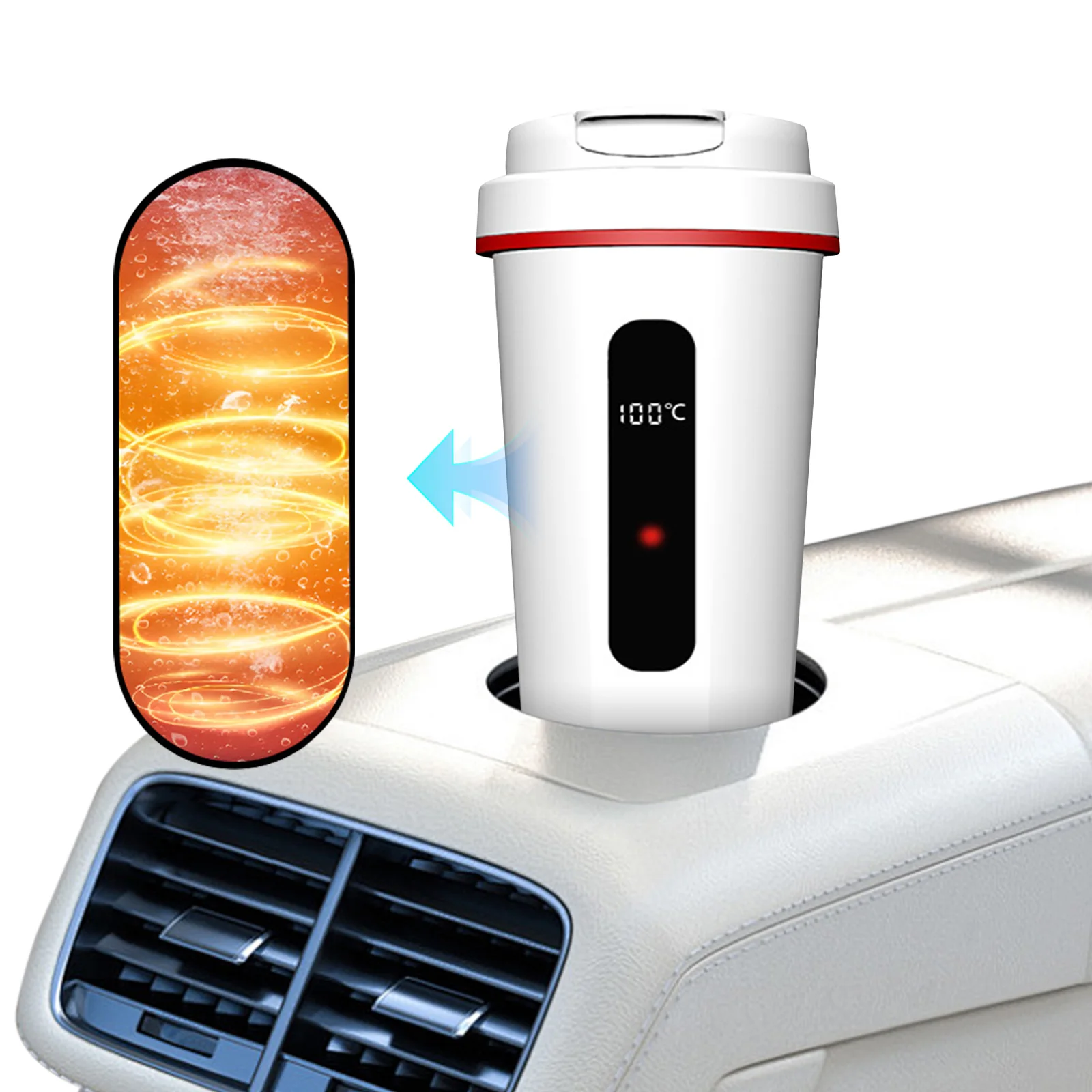 

Портативный автомобильный чайник из нержавеющей стали, электрическая кружка-термос для грузовиков, маленький электрический чайник для путешествий