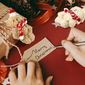 20-100 قطعة صغيرة دمى الدببة عيد الميلاد المحنطة الدببة الصغيرة صغيرة عيد الميلاد دمية دب لشجرة عيد الميلاد الديكور حزب تفضل أعلى 6 مبيعات دمية دب شجرة عيد الميلاد - No6