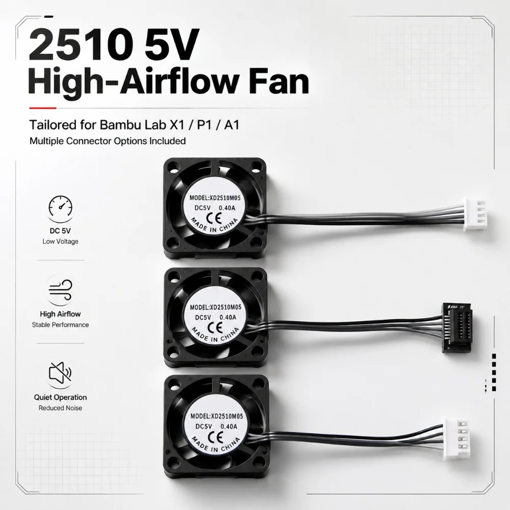 �y�Z�[�����z���i����p�t�@��2510 5V���A�b�v�O���[�h Bambu Lab X1/P1�p �����N�[���[�t�@�� 3D�v�����^�[X1 X1C P1S P1P A1 A1mini�p