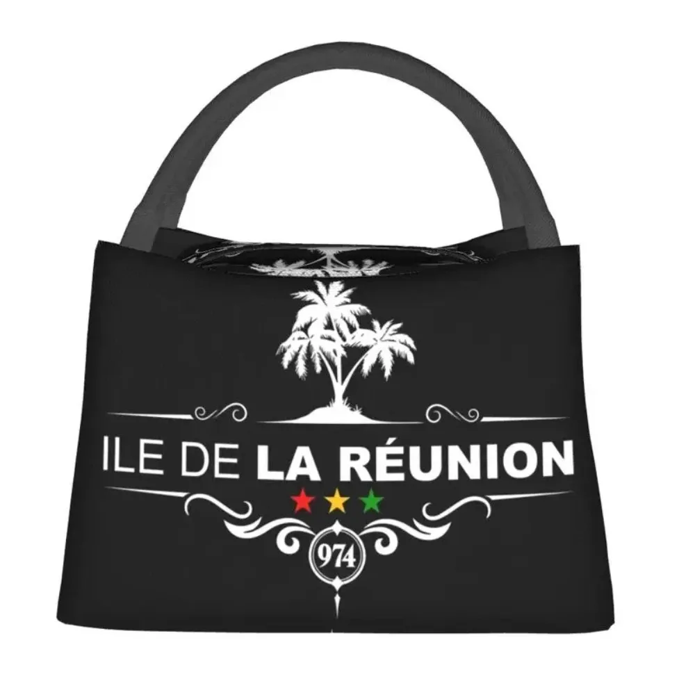 Custom Reunion Island 974 Lunch Bags Men Women Cooler Thermal Insulated Box for Office Travel