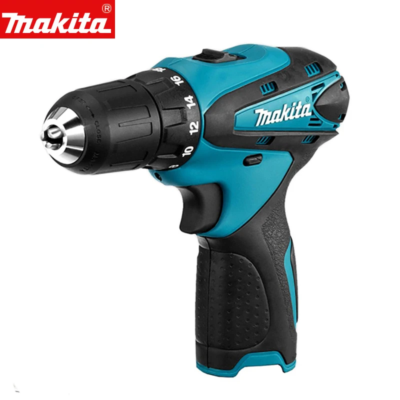 Makita-drill Elétrica Portátil sem Fio Chave de Fenda e Bateria de Lítio Ajustável de Velocidades 10.8v
