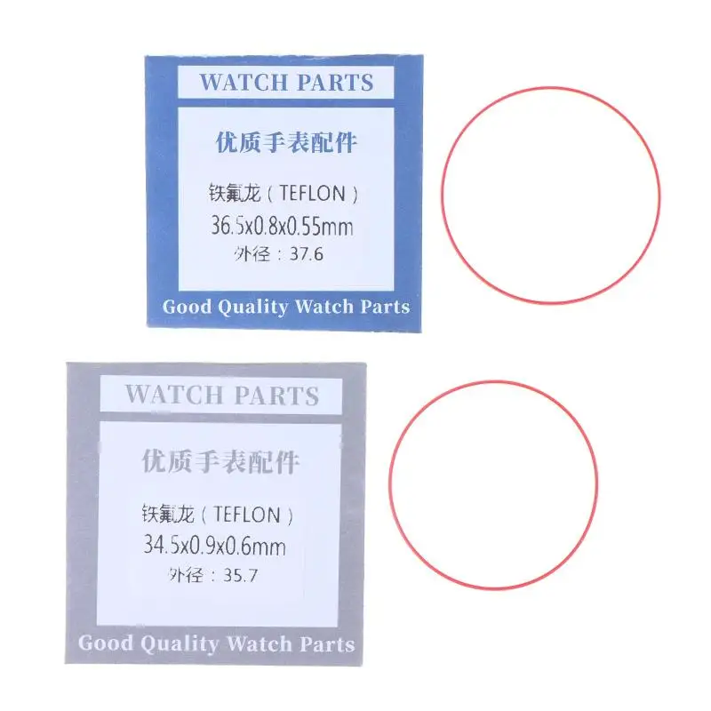 Watch Glass O-Ring Waterproof Gaskets High Temperature Resistant 32-38mm for Watch Repair Shop Supplies