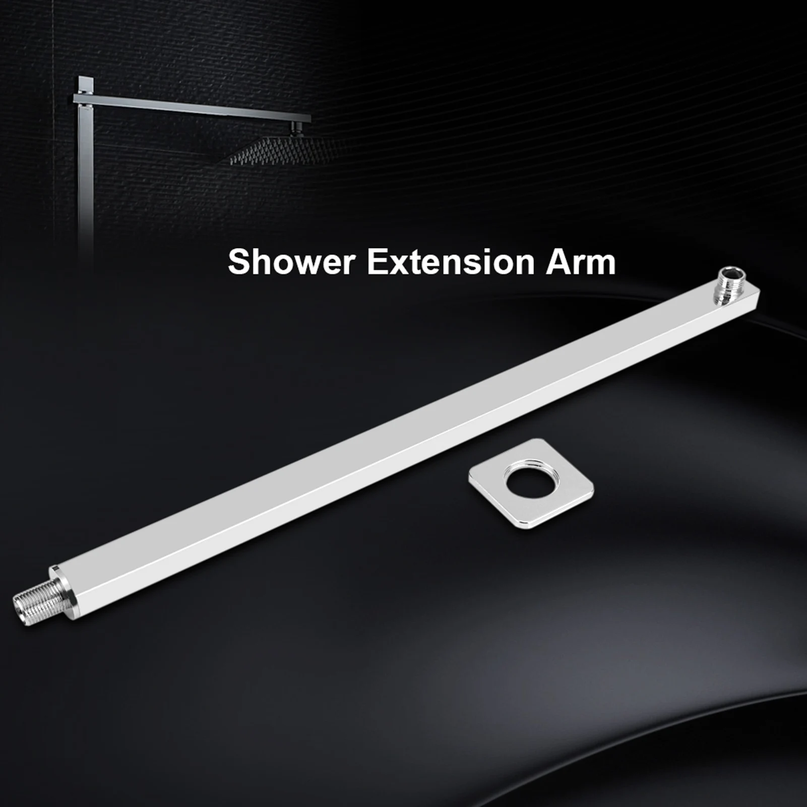 

60cm Stainless Steel Construction Wall Mounted Shower Extension Arm Bathroom Attachment Bathroom Tool Shower Head Extension Arm