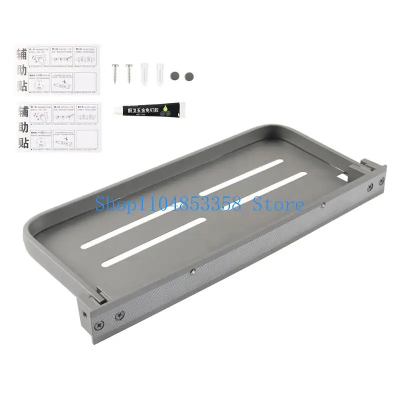652F 30cm/40cm RVs Shelf Aluminum Floating Storage Shelf Foldable Space Saver Folding Shelves for Interior Organization