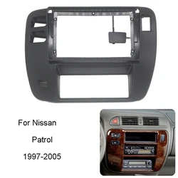 Façade d'autoradio pour Nissan Patrol, tableau de bord vidéo, lecteur audio, kit de montage sur cadre stéréo 2 Din, adaptateur de câble, 9 pouces, 1997-2005