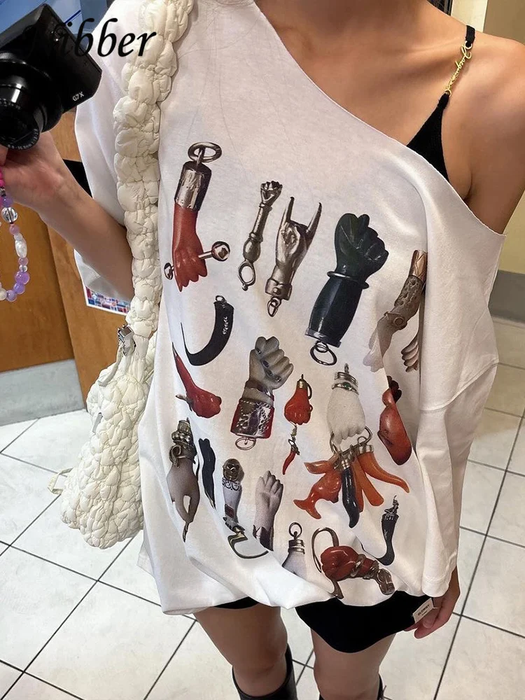 Nibber-تي شيرت نسائي مع طباعة جرافيكس ، كاجوال ، نصف كم ، ملابس الشارع الشهير ، محب ، ناعم ، أساسي ، y2k ، الخريف #5