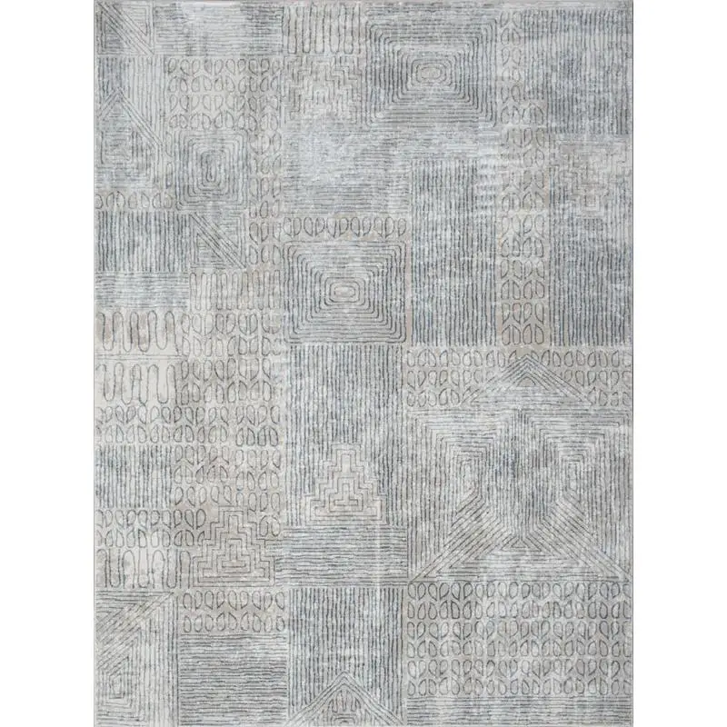 

Blue Area Rug 7 ft 10 in x 10 ft 3 in, Stylish Elegant Design for Living Room or Bedroom
