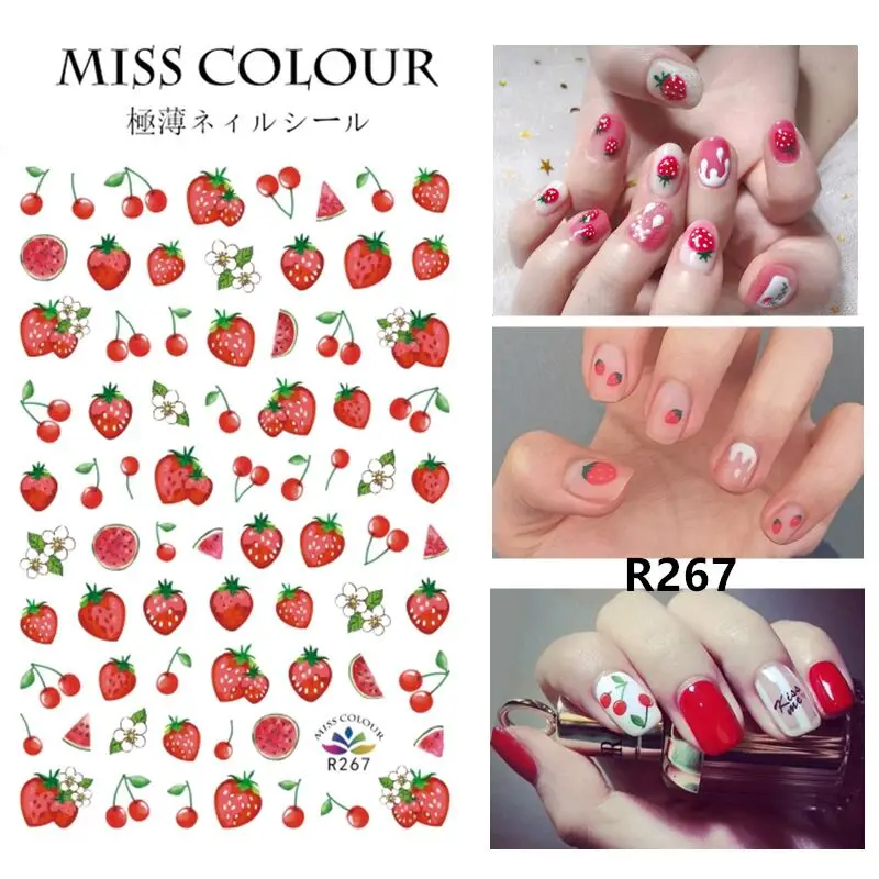 3d Nail Art Stickers Summer Flowers Decals For Nails Decoration Manicure Salon Beauty