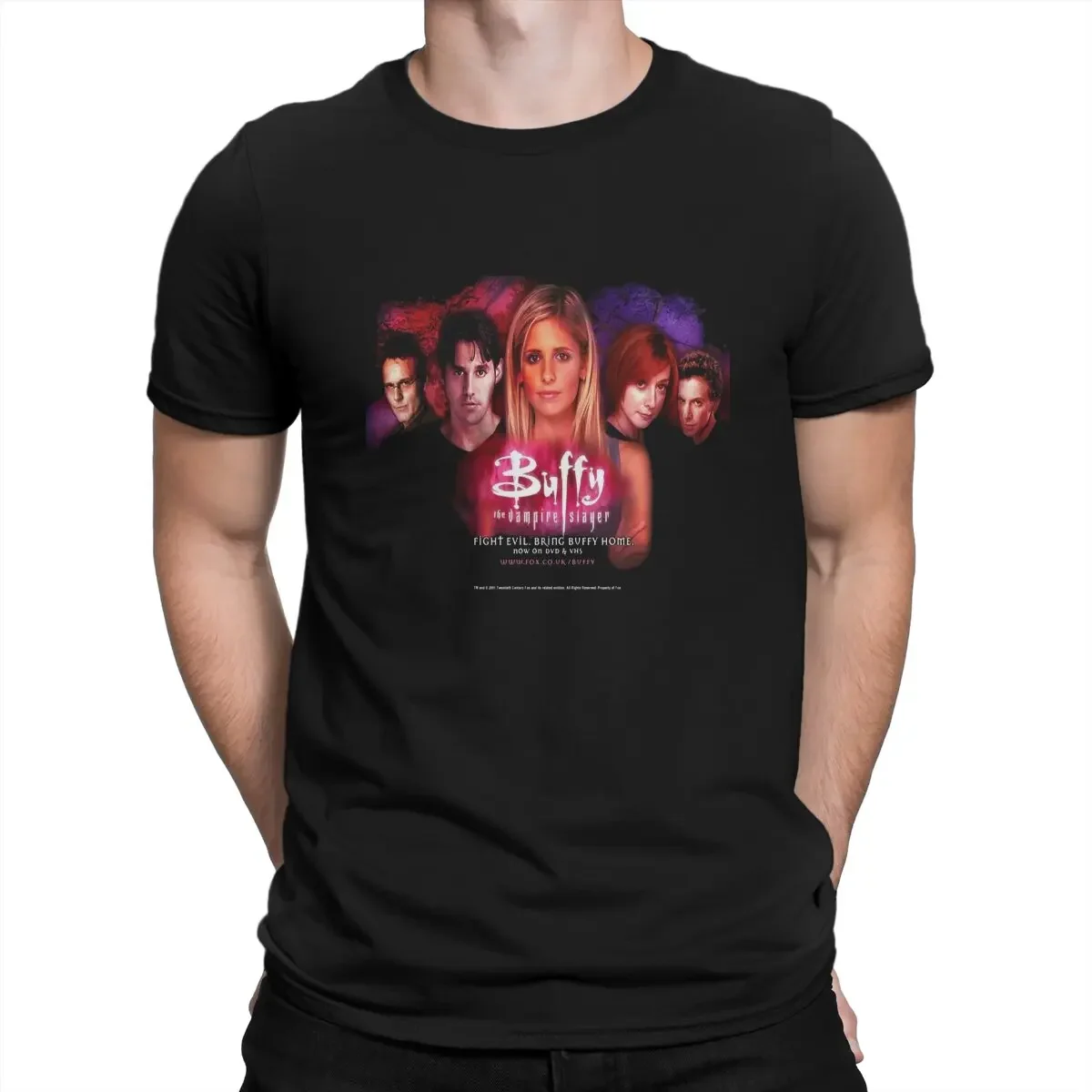 American Fantasy Action TV Series Men T Shirt Buffy The Vampires Slayer Funny Sleeve  T-Shirts Pure Cotton New Arrival Clothes