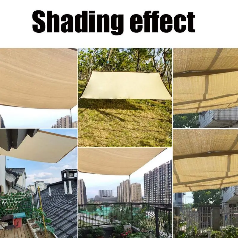 Sun Shade Sail 2m X 4m UV Block Shade Canopy Tarps Beige Sun Protection Sunshades Awning Shelter Multifunctional Canopy For