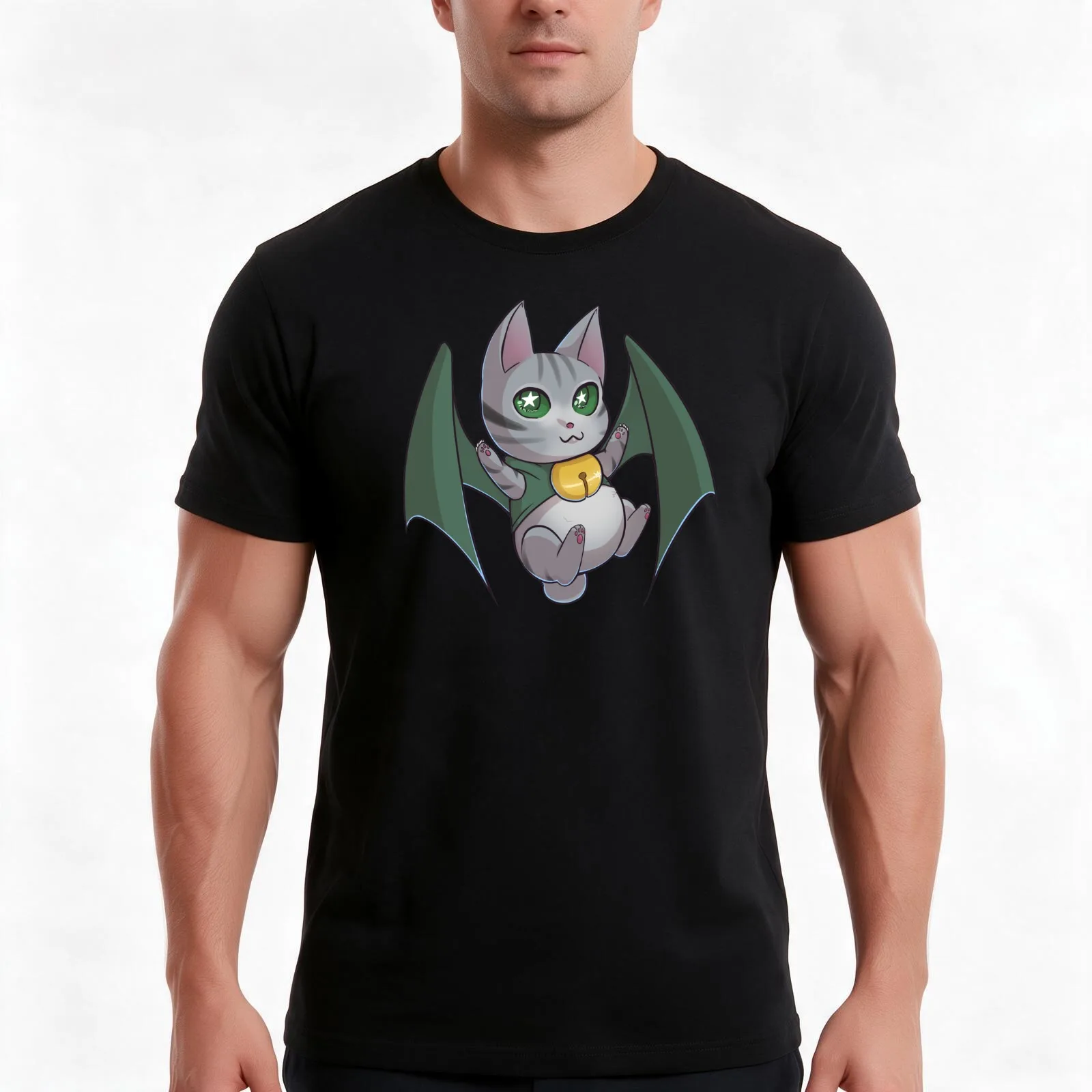 FFXIV Gaelikitten T-Shirt, Summer Casual Cotton Tee, Oversized Streetwear Tops, Vintage Graphic Print, Loose Fit Short Sleeve