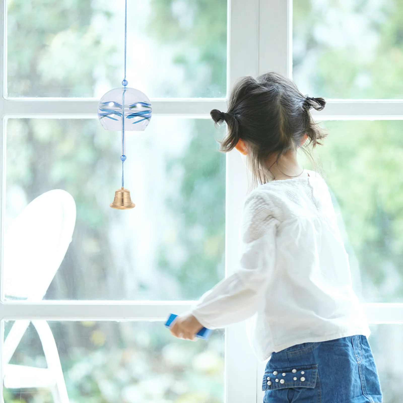 

2Pcs Retro Copper Wind Chimes Vintage Hanging Bells for Balcony Patio Garden Home Decor DIY Rustic Hanging Bells