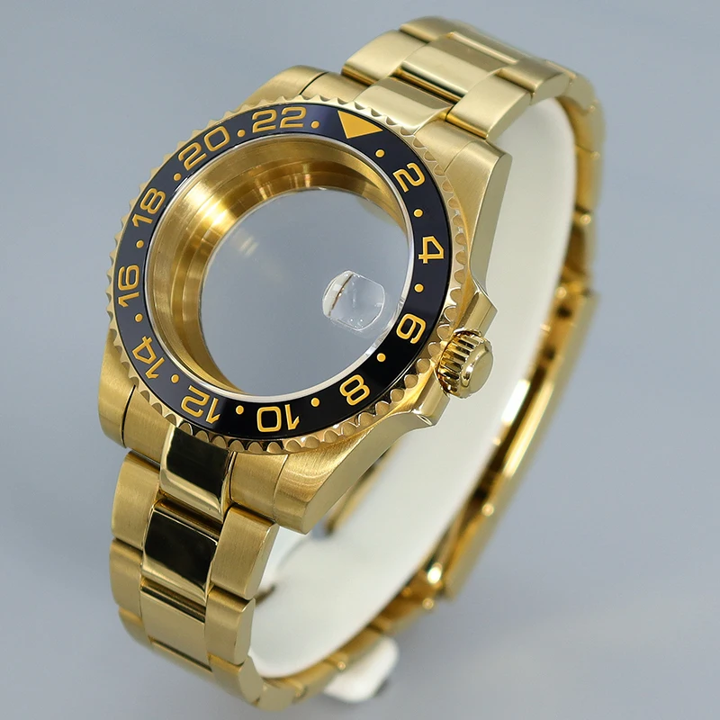 40MM NH34 Watch Accessories For NH35 NH36 nh34nh38 Miyota8215 Eta2824 PT5000 Gold pvd Watch Case Watchbands Sapphire Crystal GMT - Image 6
