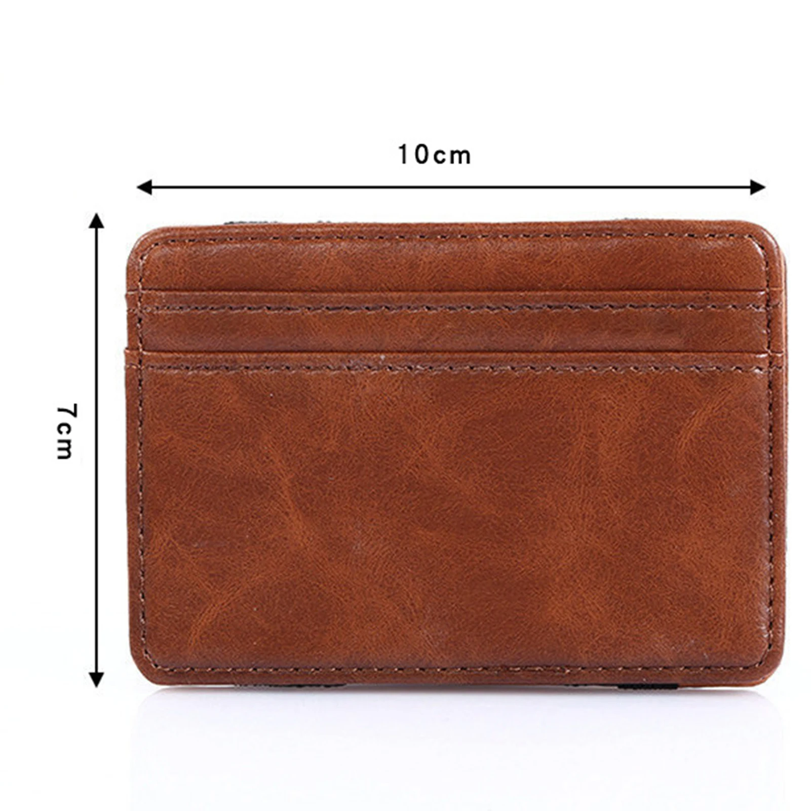 Men Slim Wallet With 4 Credit Card Slots PU Leather Bifold Small Purse