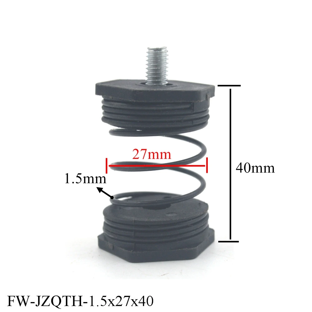 Odporne na wstrząsy gniazdo sprężyna amortyzatora o długości 40MM z nakrętką M6 do pompy powietrza