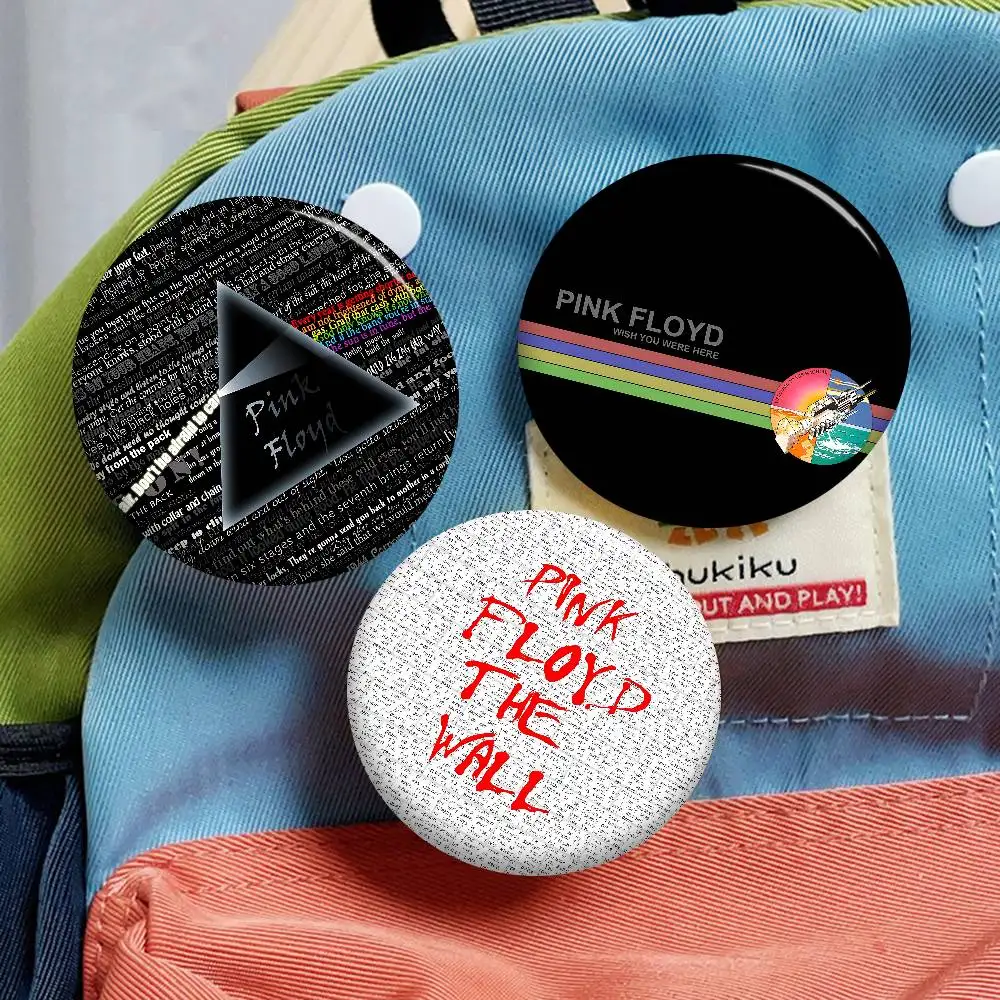Band P-Pink F-Floyds Soft Button Pin Bright Printed Icon Gift For Friends Badge Collar Brooch Lapel Pin Metal